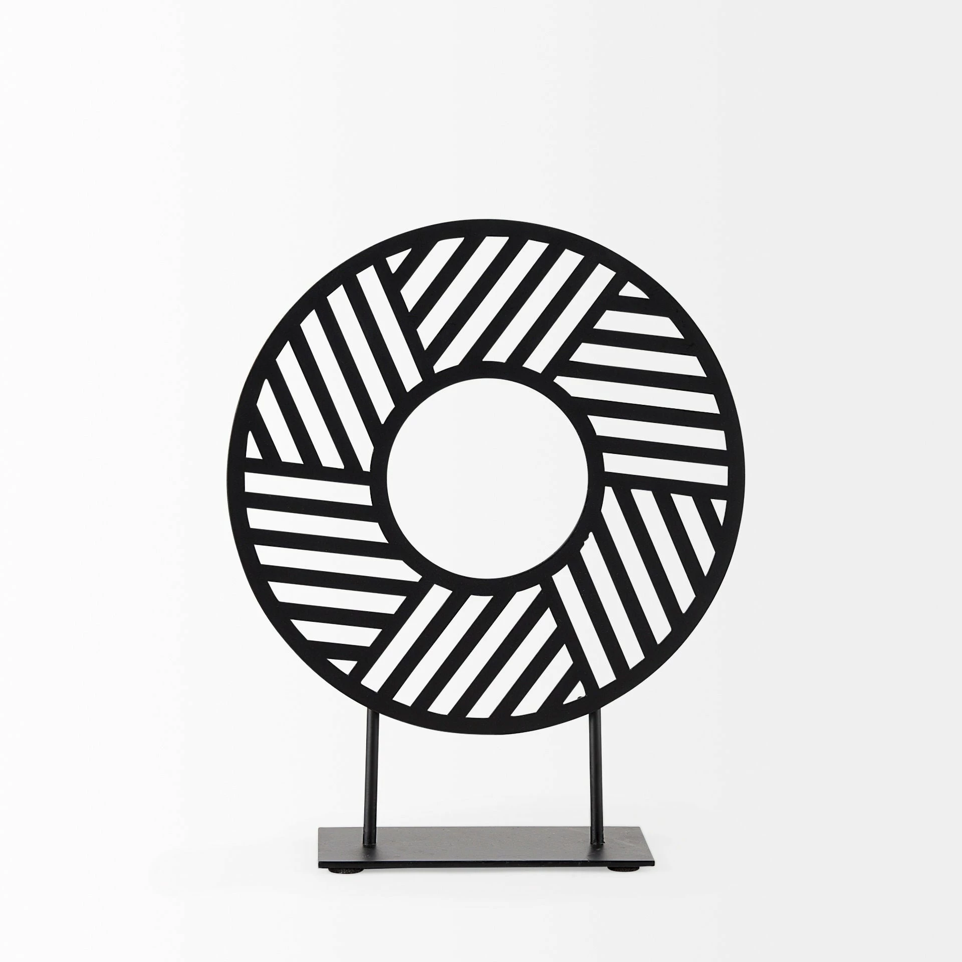 New π₯° Mercana Micra 11.0L X 3.0W X 13.4H Matte Black Metal Decorative Object On A Stand β¨ - Image 10