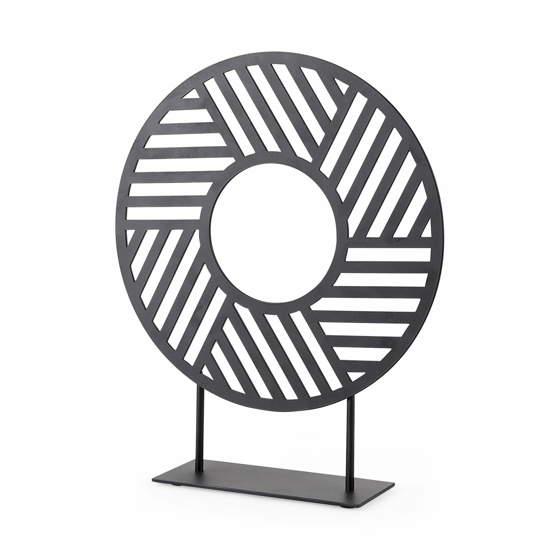 New π₯° Mercana Micra 11.0L X 3.0W X 13.4H Matte Black Metal Decorative Object On A Stand β¨