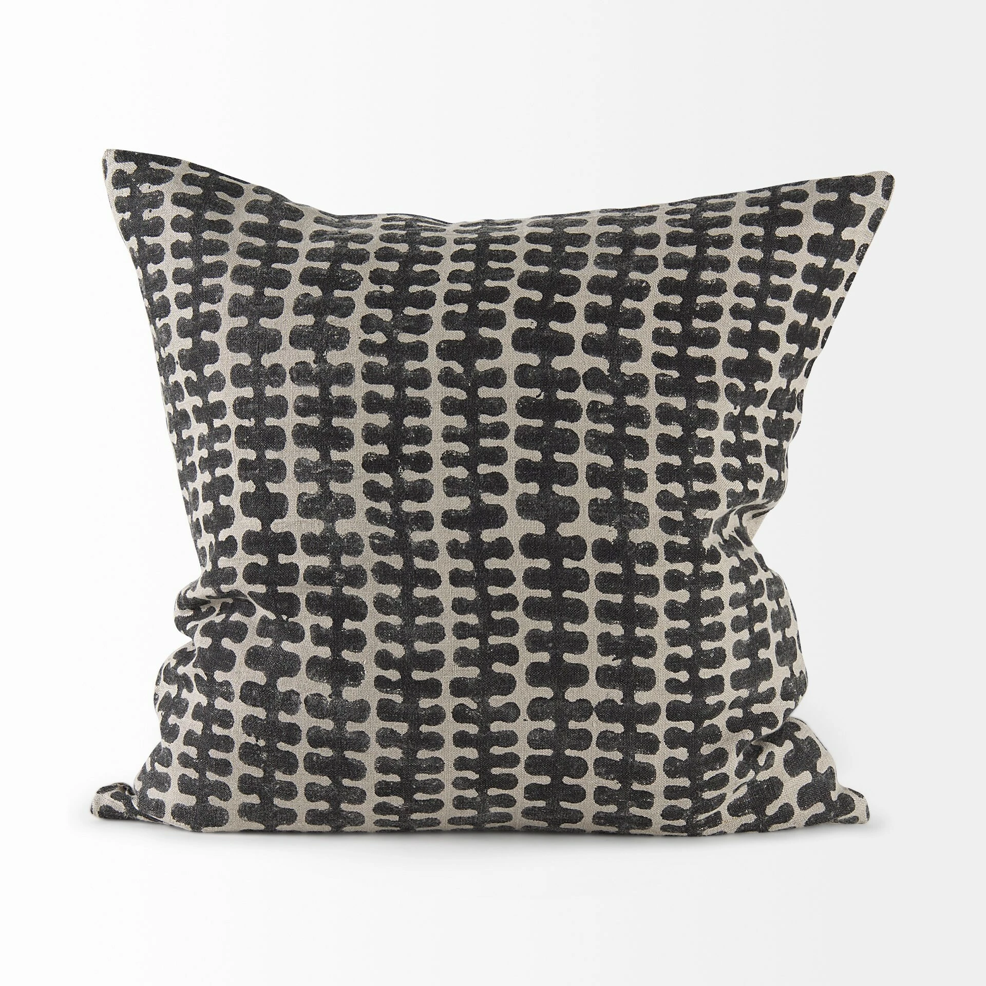 Buy 🧨 Mercana Miriam 13L X 21W Beige And Black Fabric Ikat Patterned Decorative Pillow Cover ✨ - Image 12