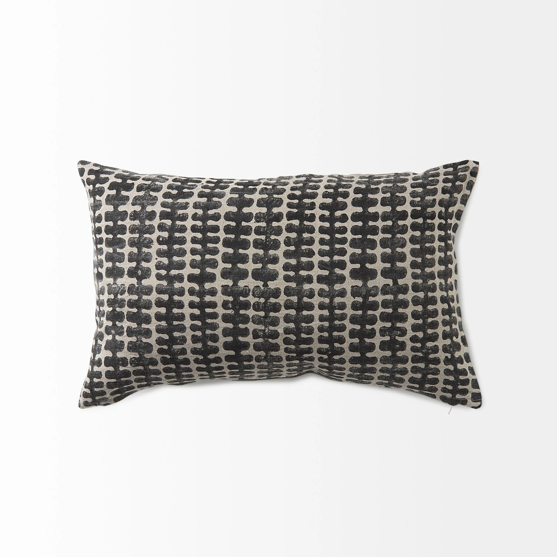 Buy 🧨 Mercana Miriam 13L X 21W Beige And Black Fabric Ikat Patterned Decorative Pillow Cover ✨ - Image 5