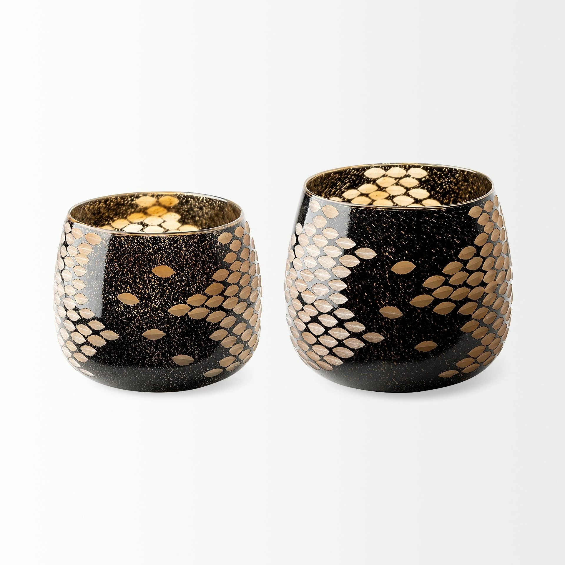 Cheap π Mercana Mojave Black And Gold Detail Glass Vase π - Image 2