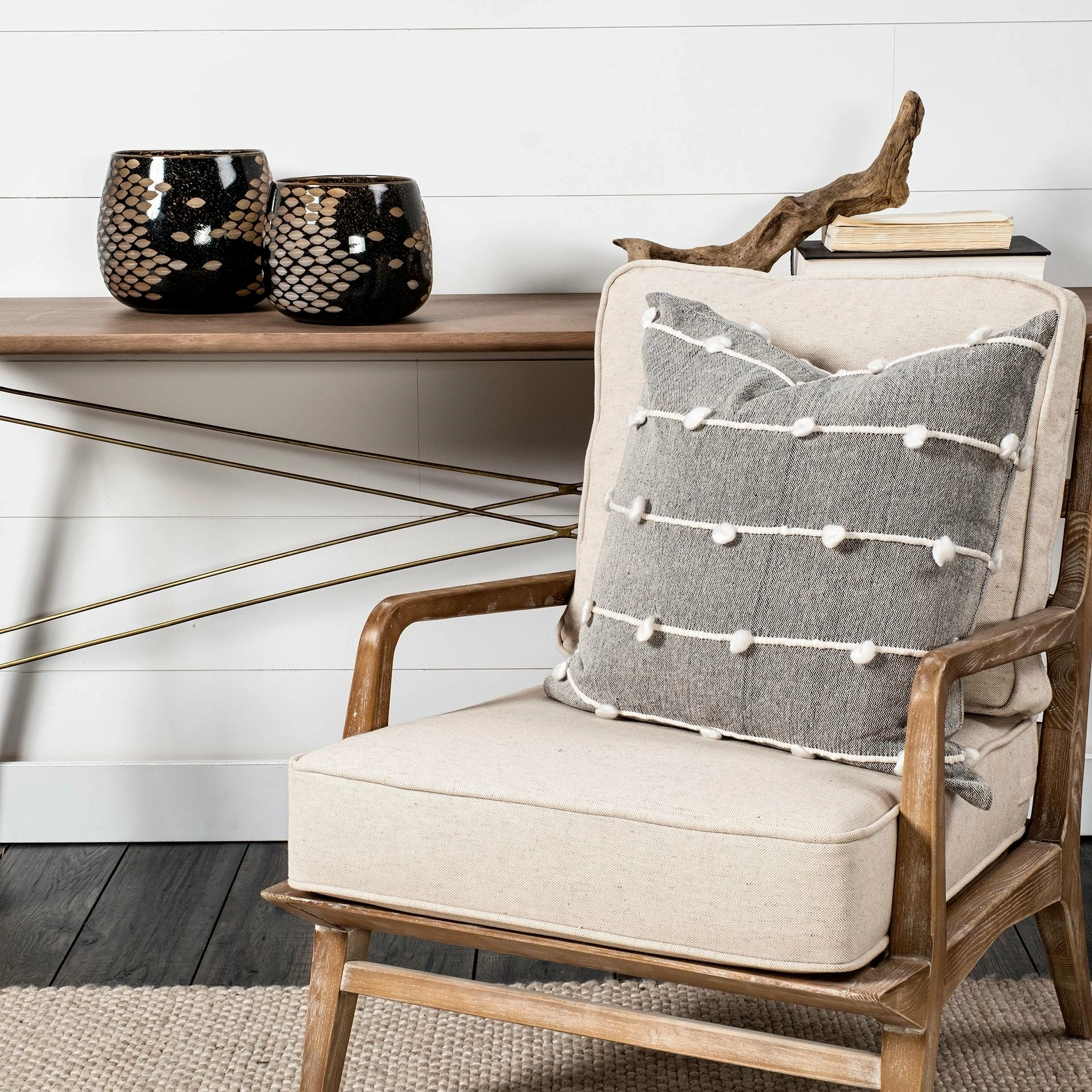 Cheap π Mercana Mojave Black And Gold Detail Glass Vase π - Image 12