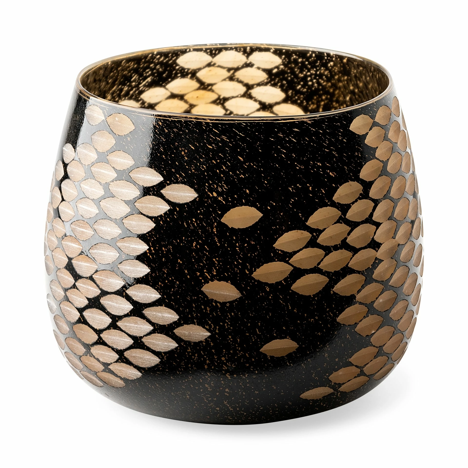 Cheap π Mercana Mojave Black And Gold Detail Glass Vase π