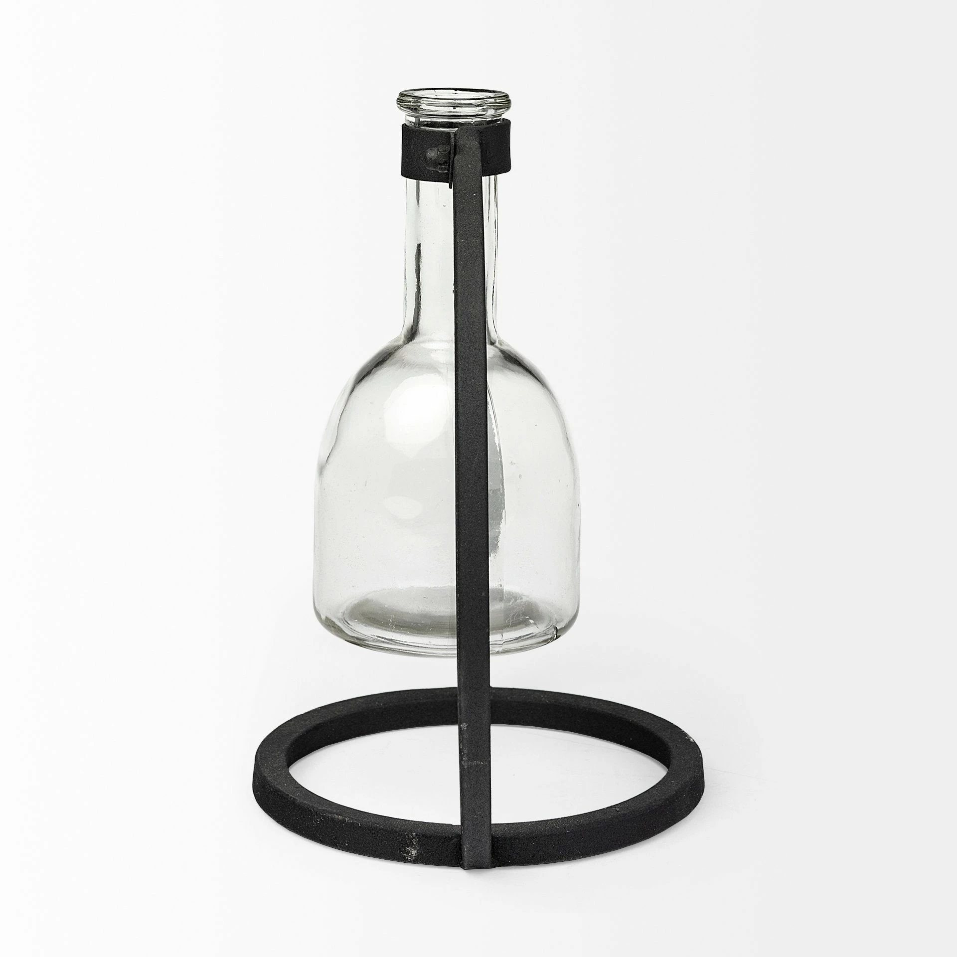 Best deal ๐ฅ Mercana Monica I Short Black Metal Glass Bottle Vase - 9"L X 5"W X 8"H ๐ - Image 3