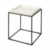 Best reviews of 🎁 Mercana Nathan II 18" X 20" Square Top White Marble And Black Metal End/Side Table ⌛