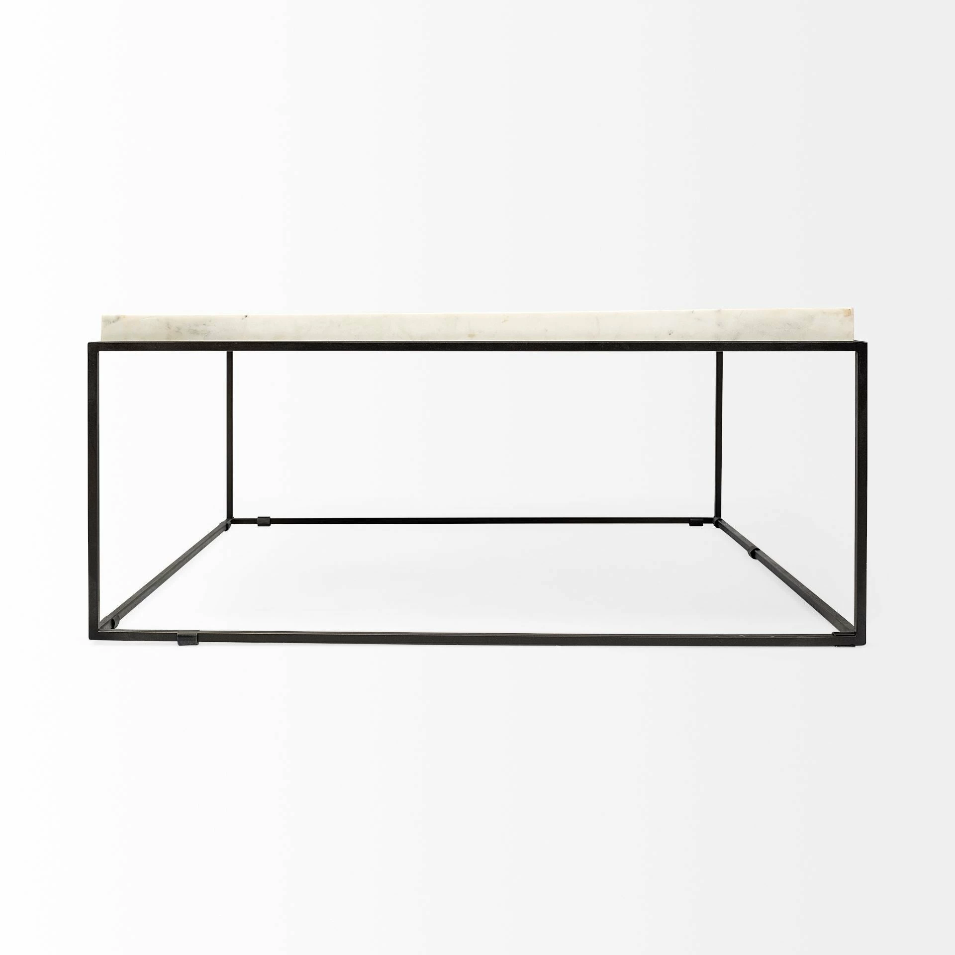 Best reviews of π Mercana Nathan II 18" X 20" Square Top White Marble And Black Metal End/Side Table β - Image 12