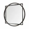 Deals 😉 Mercana Norbert 46" Round-Square Black Wood/Metal Frame Mirror - 46.0L X 2.5W X 46.0H 🔔