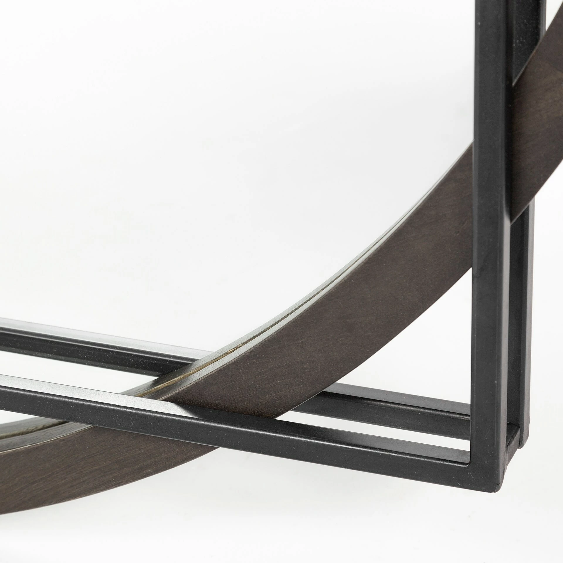 Deals 😉 Mercana Norbert 46" Round-Square Black Wood/Metal Frame Mirror - 46.0L X 2.5W X 46.0H 🔔 - Image 6