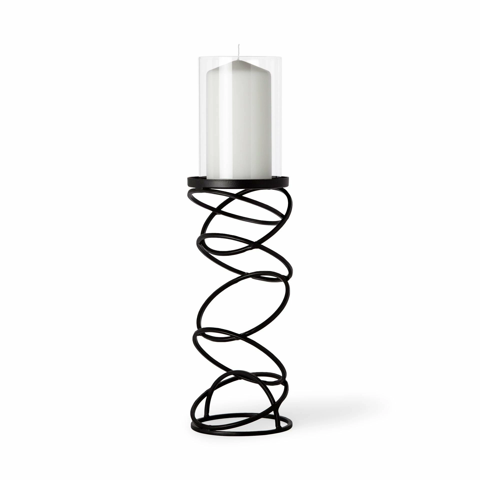 Best deal ๐ฏ Mercana Omega II Medium Black Metal Stacked Ring Table Candle Holder - 4.8"W X 4.8"D X 17.3"H โ