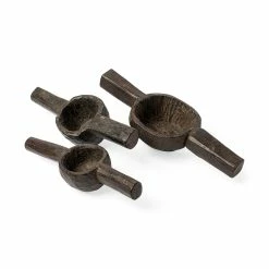 Coupon 😀 Mercana Oro (Set Of 3) Brown Tribal Inspired Measuring Cups White 🧨