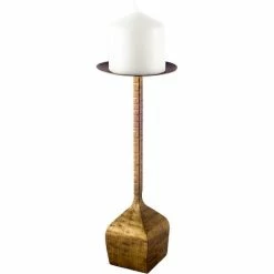 Deals 😍 Mercana Otto I Tall Brass Metal Table Candle Holder - 4.3"W X 4.3"D X 11.2"H 🥰
