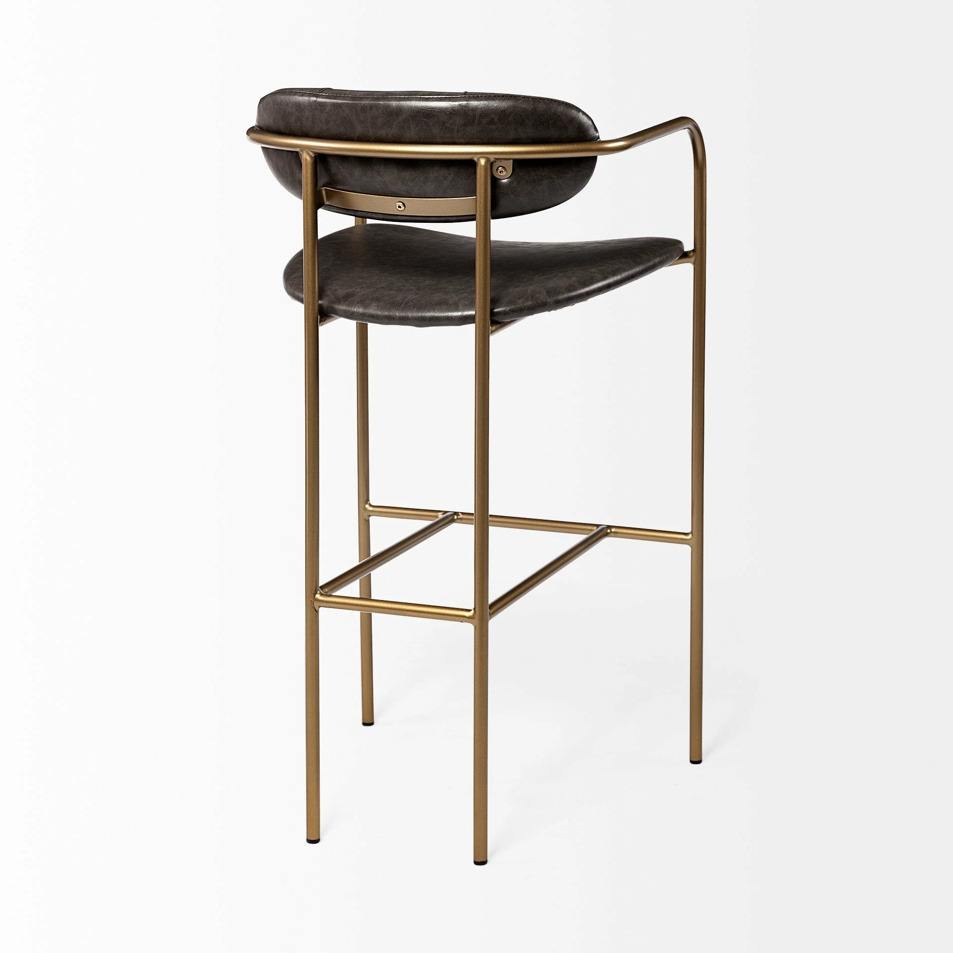 New ๐งจ Mercana Parker Brown Faux Leather Or Gray Fabric Seat W/ Metal Frame, Counter Or Bar Height Stool ๐ - Image 5
