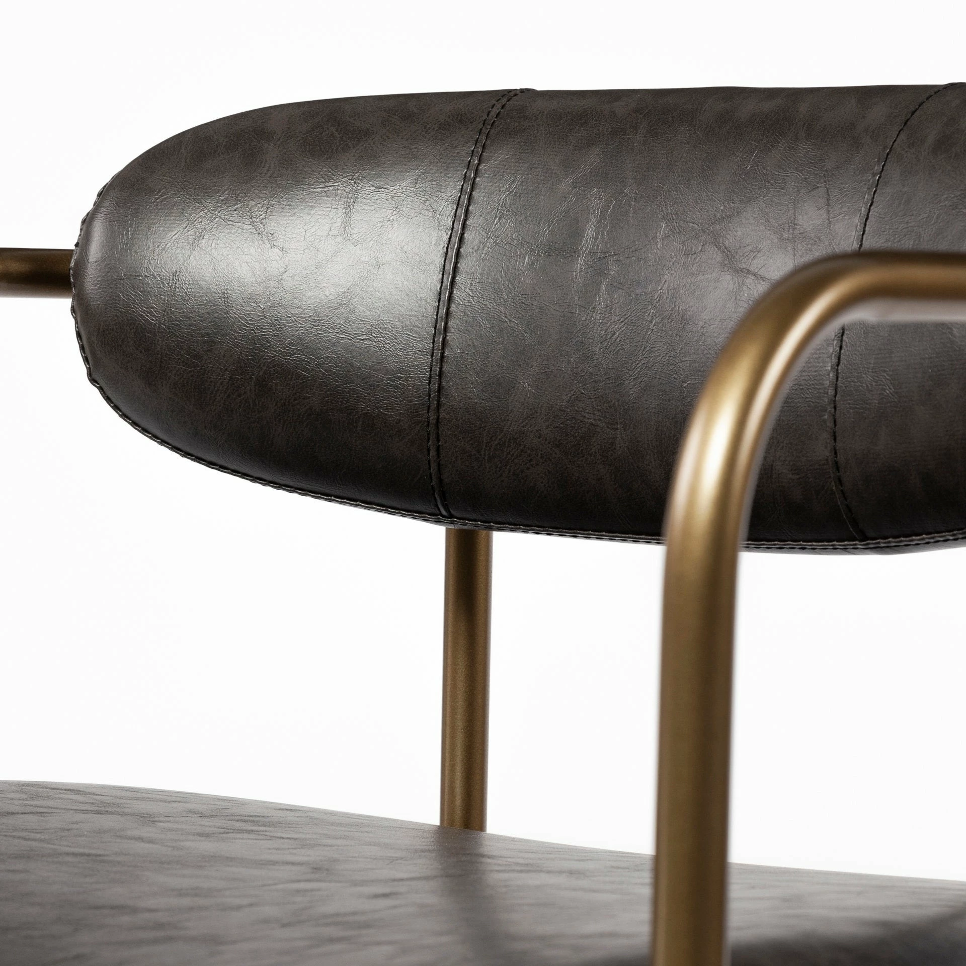 New ๐งจ Mercana Parker Brown Faux Leather Or Gray Fabric Seat W/ Metal Frame, Counter Or Bar Height Stool ๐ - Image 6