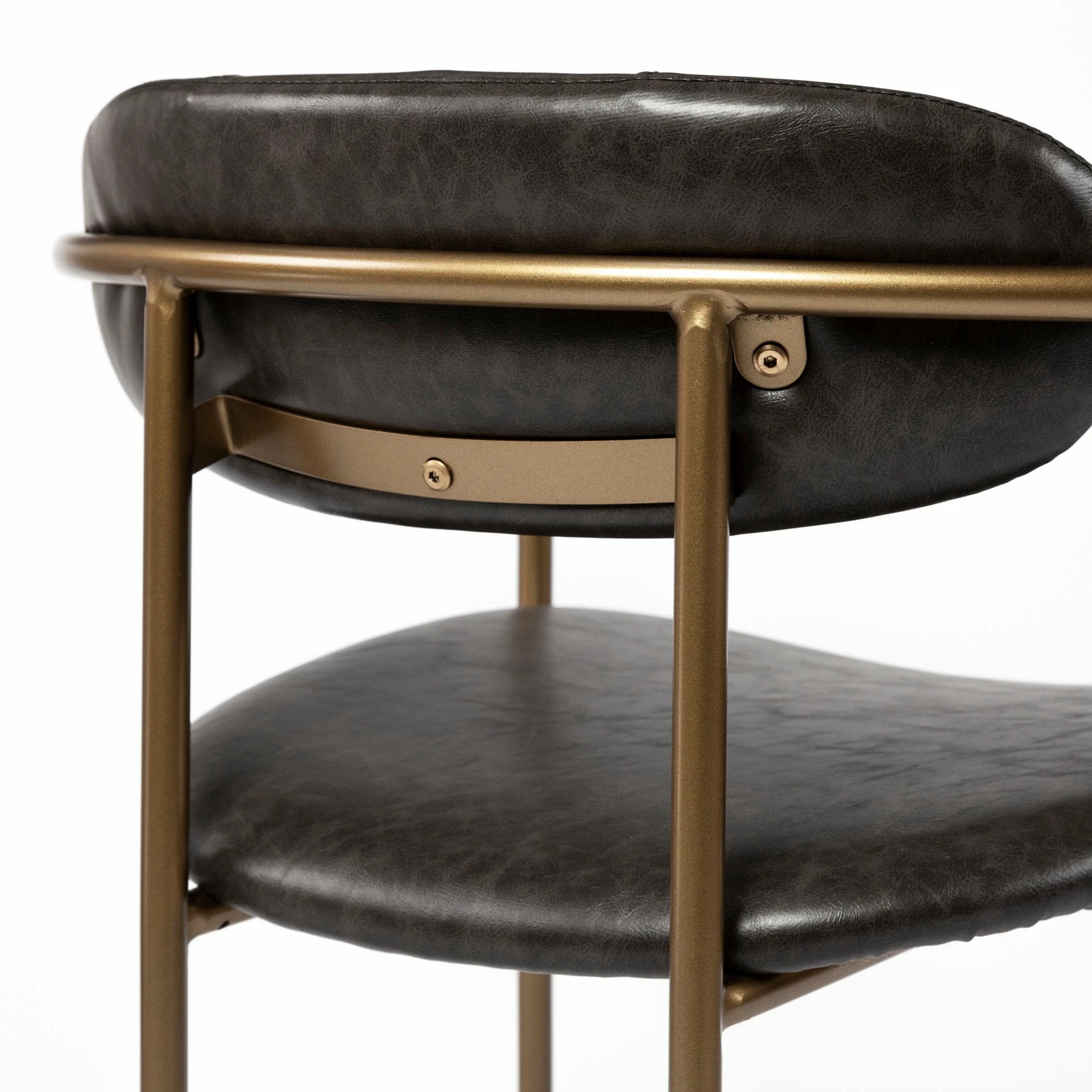 New ๐งจ Mercana Parker Brown Faux Leather Or Gray Fabric Seat W/ Metal Frame, Counter Or Bar Height Stool ๐ - Image 9