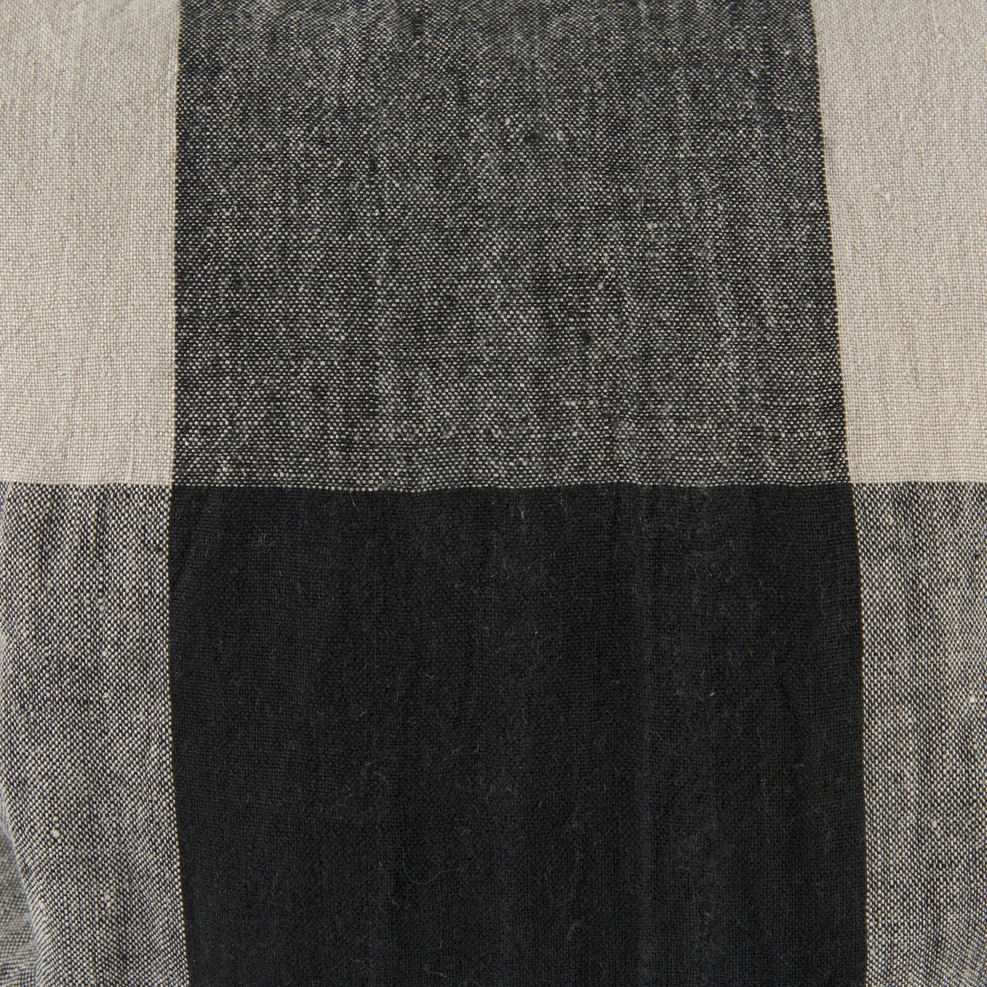 Promo ✨ Mercana Raquel Beige And Black Fabric Plaid Decorative Pillow Cover 🔔 - Image 15