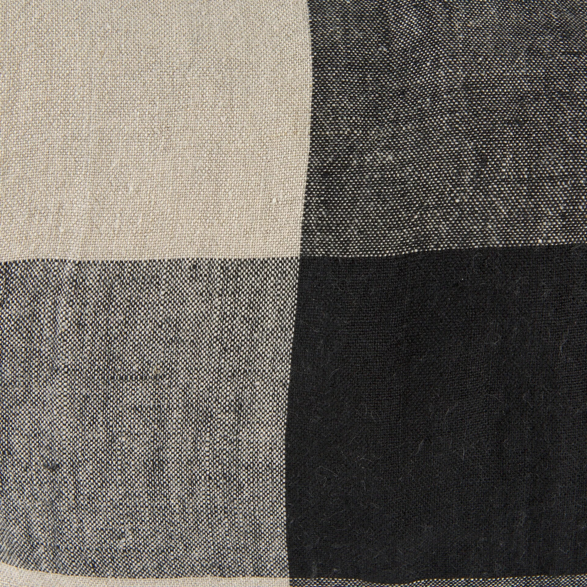 Promo ✨ Mercana Raquel Beige And Black Fabric Plaid Decorative Pillow Cover 🔔 - Image 7