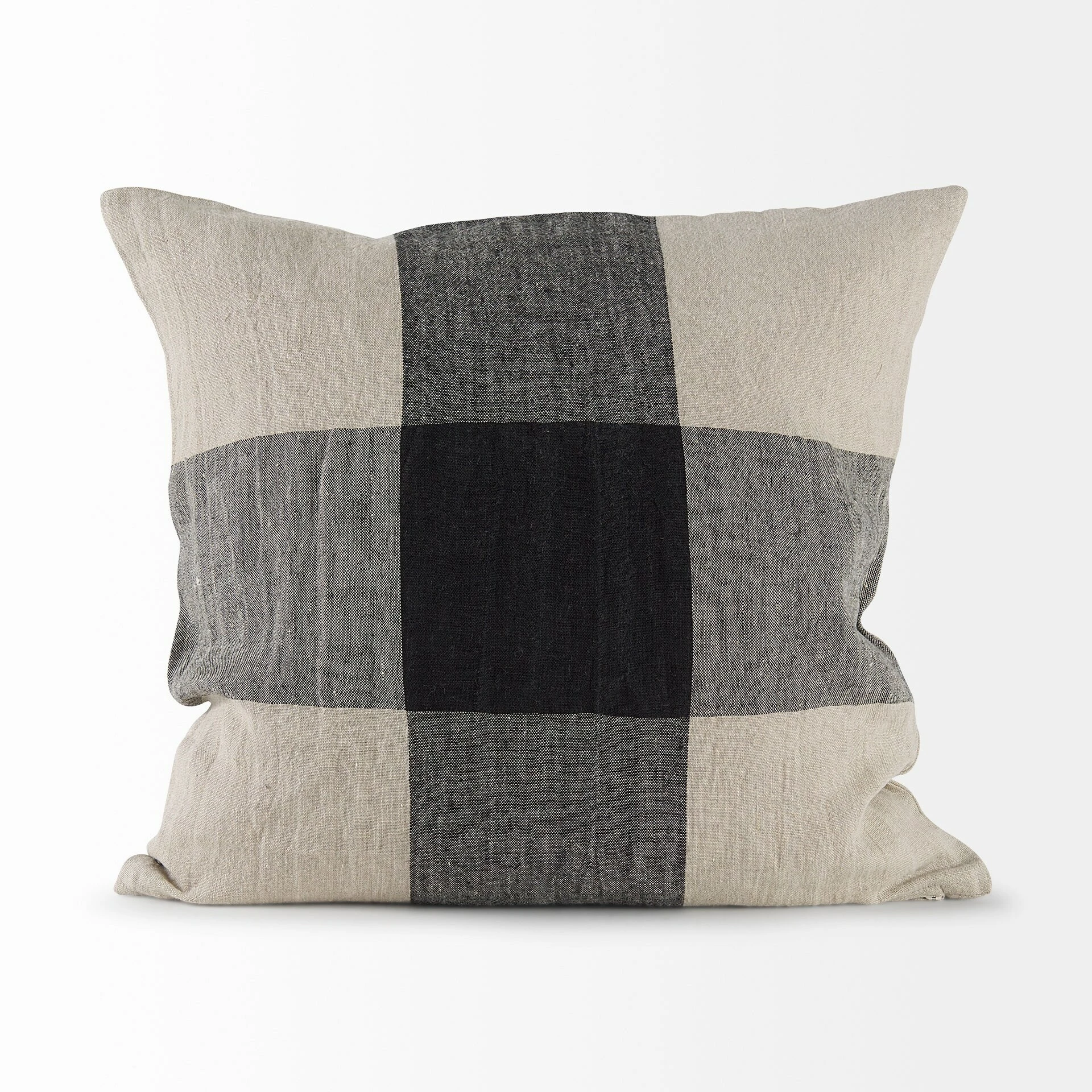 Promo ✨ Mercana Raquel Beige And Black Fabric Plaid Decorative Pillow Cover 🔔 - Image 10