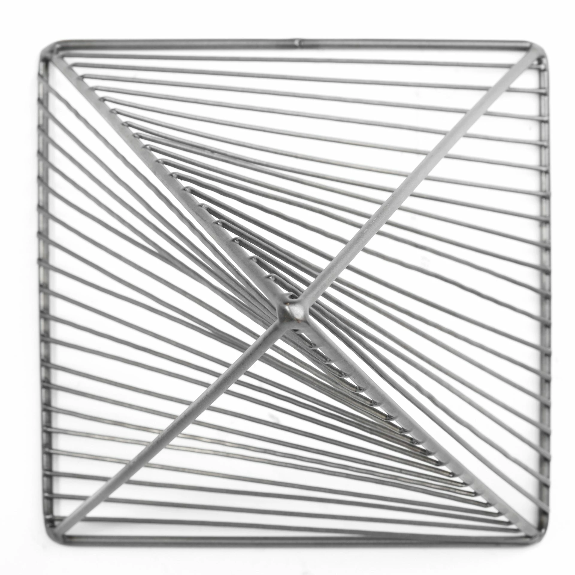 Budget ๐ Mercana Risley 8L X 8W Gray Metal Triangular Decorative Object - 8.1L X 8.1W X 10.6H ๐ - Image 4