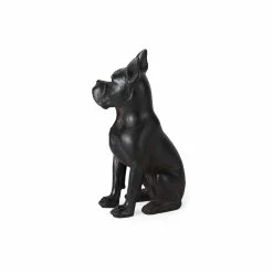 Discount 🥰 Mercana Rocky 4L X 5W Black Resin Boxer 🐕 Dog - 3.5L X 5.2W X 9.1H 🧨