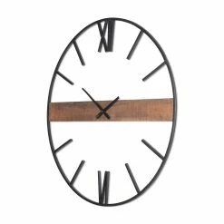 Budget ⌛ Mercana Roman 36" Round Oversize Industrial Wall Clock - 36"W X 36"H X 2"D 🛒