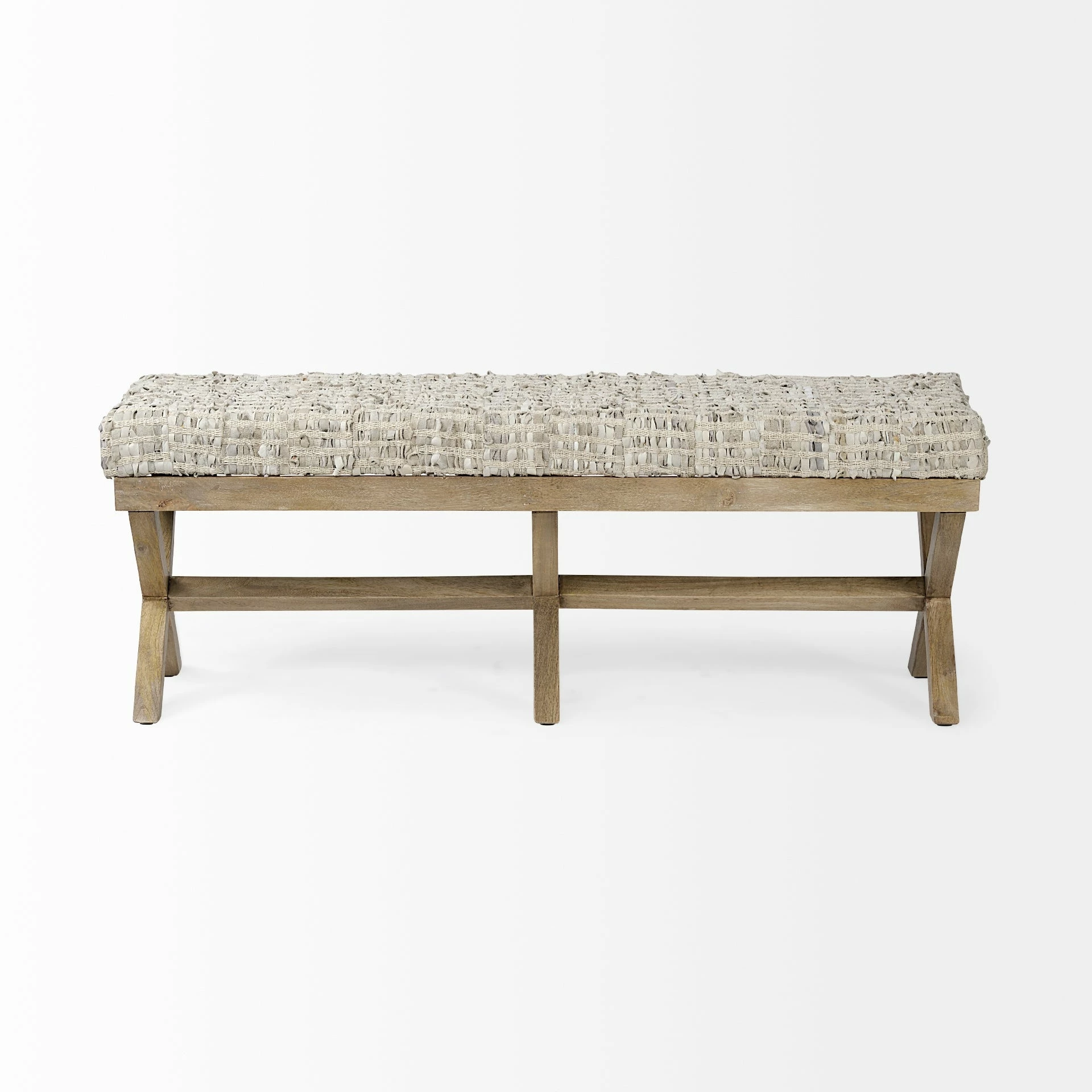 Promo โค๏ธ Mercana Solis Black & Cream Upholstered Patterned Seat Accent Bench Beige And Black ๐ - Image 12