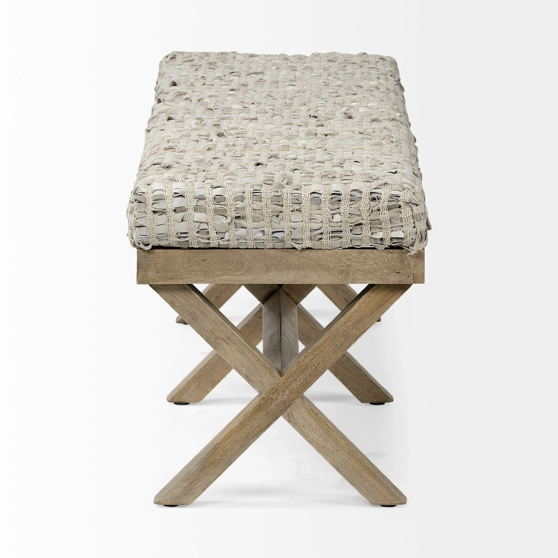 Promo โค๏ธ Mercana Solis Black & Cream Upholstered Patterned Seat Accent Bench Beige And Black ๐ - Image 13