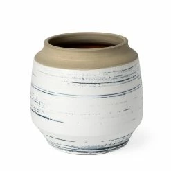 Best Pirce 😍 Mercana Sonnett Short White/Blue Ceramic Vase 😍