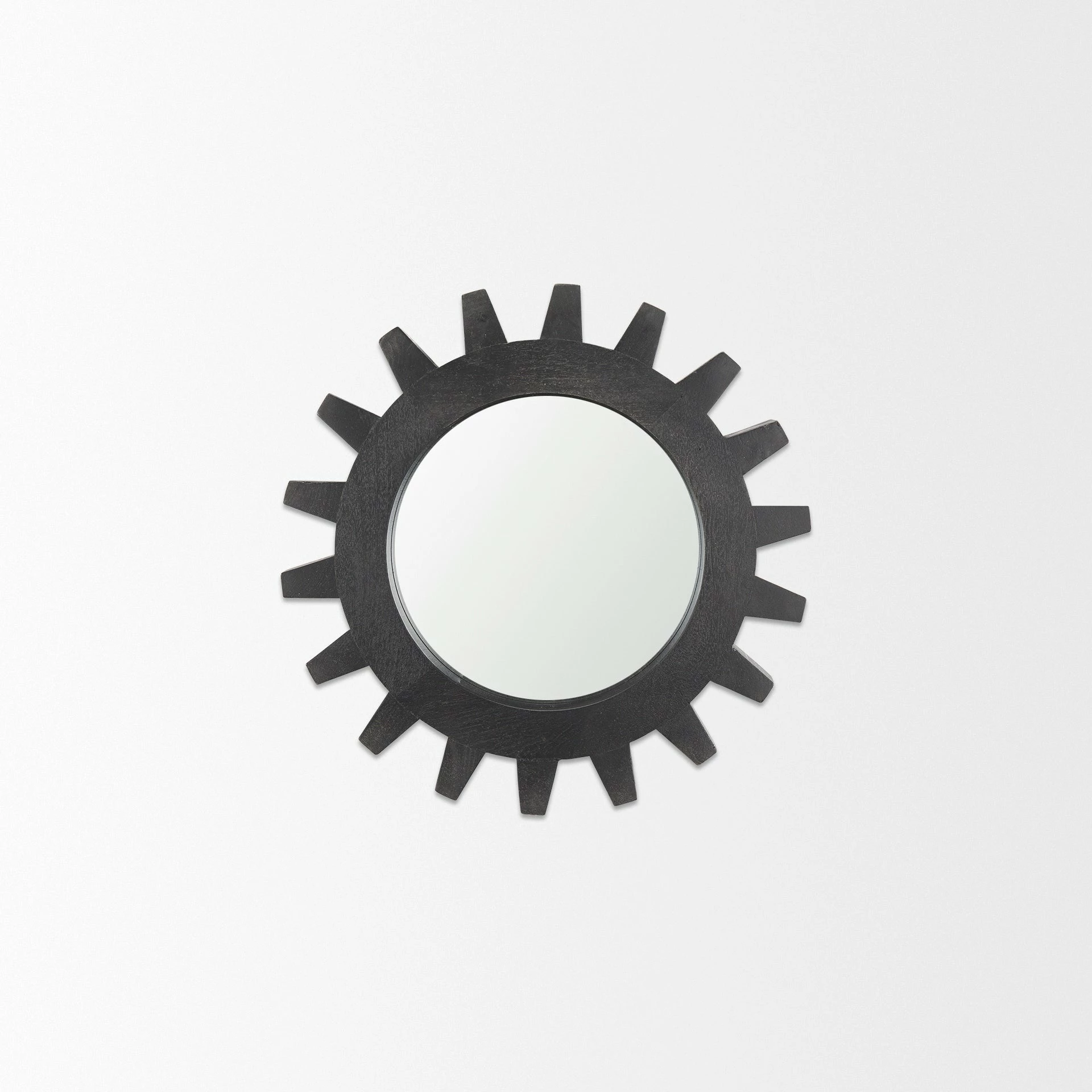 Best deal โจ Mercana Sundance Cog 17" Round Black Wood Frame Mirror - 16.5"W X 16.5"H X 2.6"D ๐ - Image 3