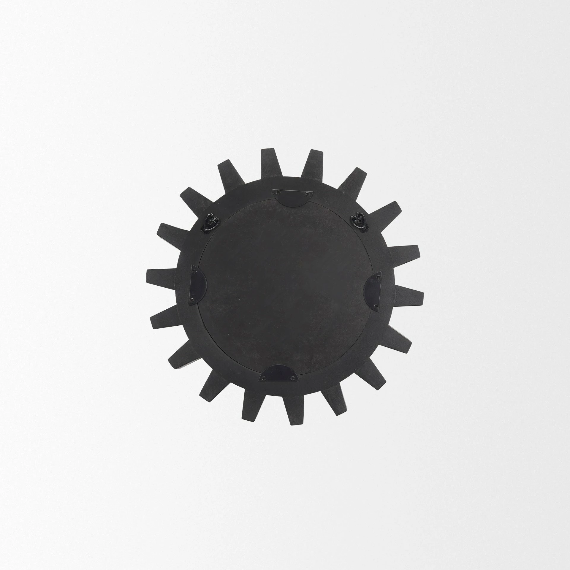 Best deal โจ Mercana Sundance Cog 17" Round Black Wood Frame Mirror - 16.5"W X 16.5"H X 2.6"D ๐ - Image 4