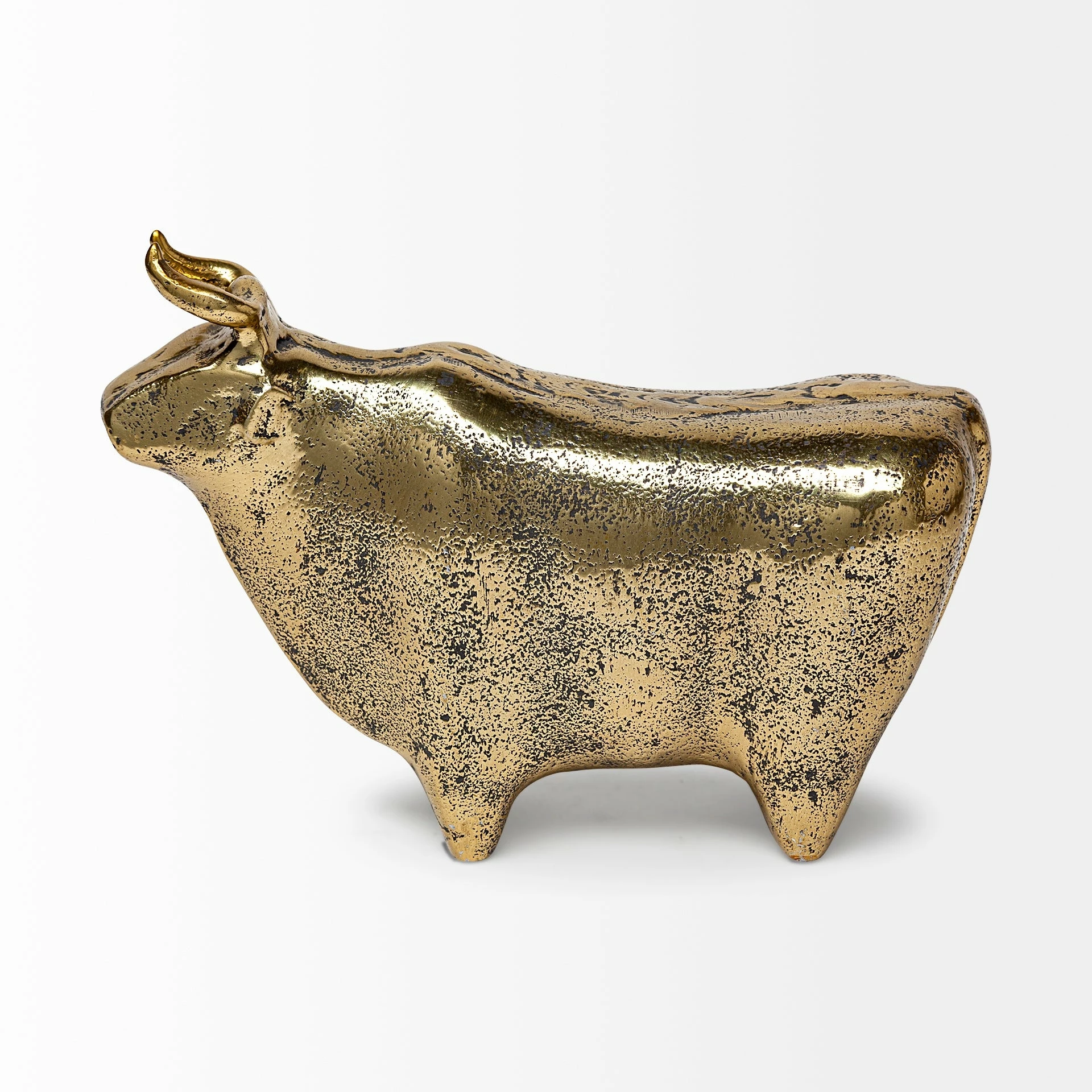 Best deal 💯 Mercana Taurus I 9L X 4W Gold Cast Aluminum Bull Decorative Object 🧨 - Image 2