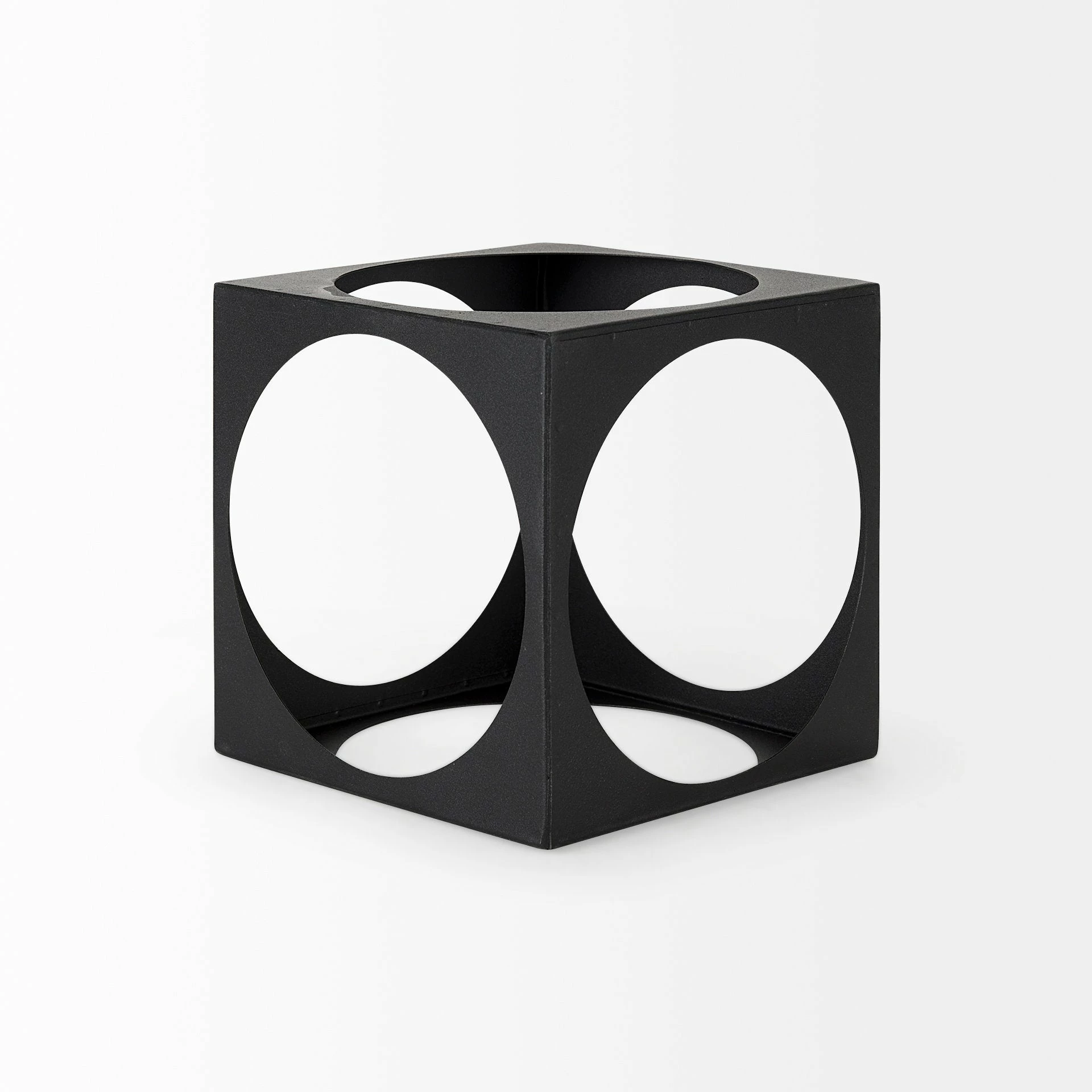 Outlet ๐ Mercana Trifolia 4.9L X 4.9W X 4.9H Matte Black Metal Small Square Decorative Object โ - Image 3