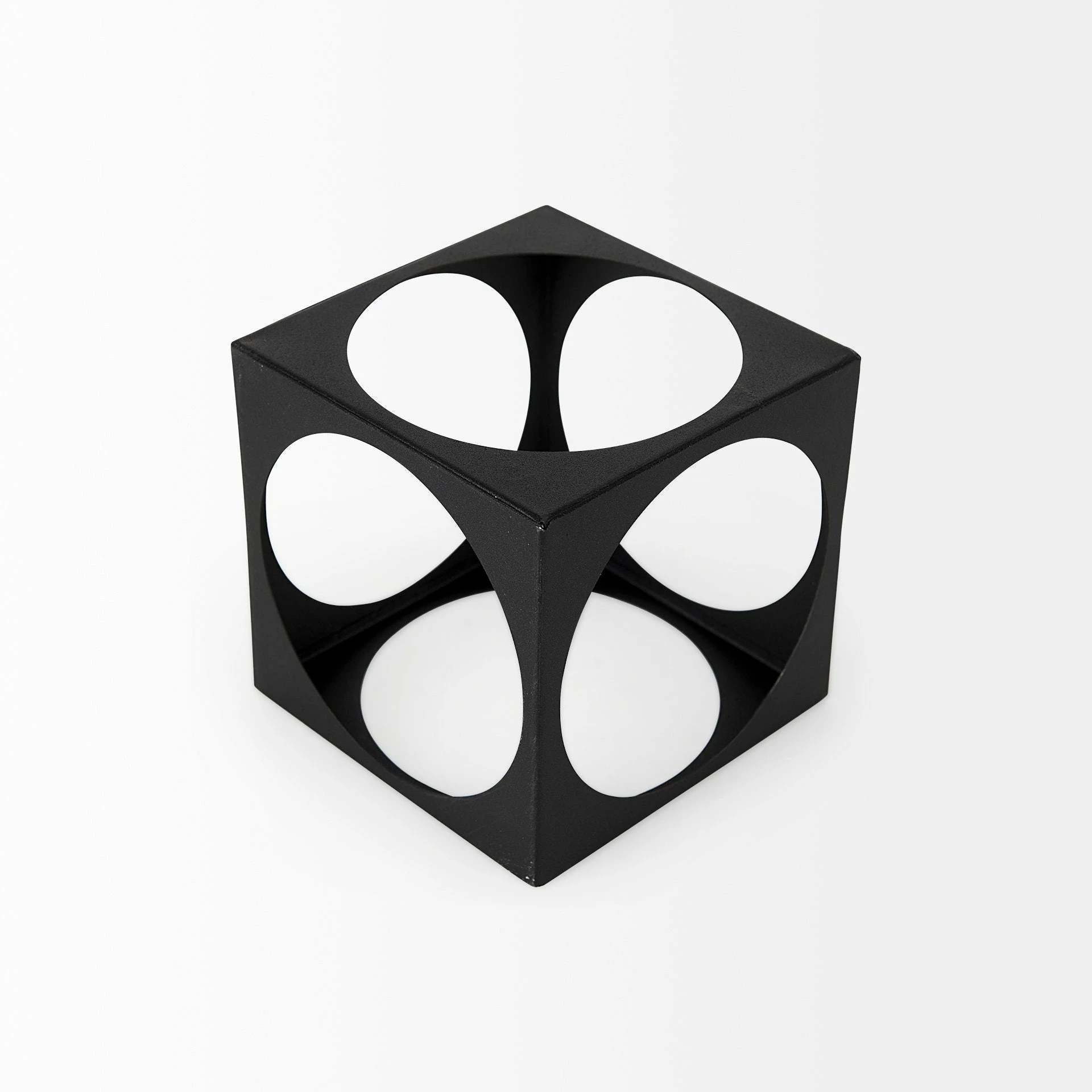 Outlet ๐ Mercana Trifolia 4.9L X 4.9W X 4.9H Matte Black Metal Small Square Decorative Object โ - Image 4