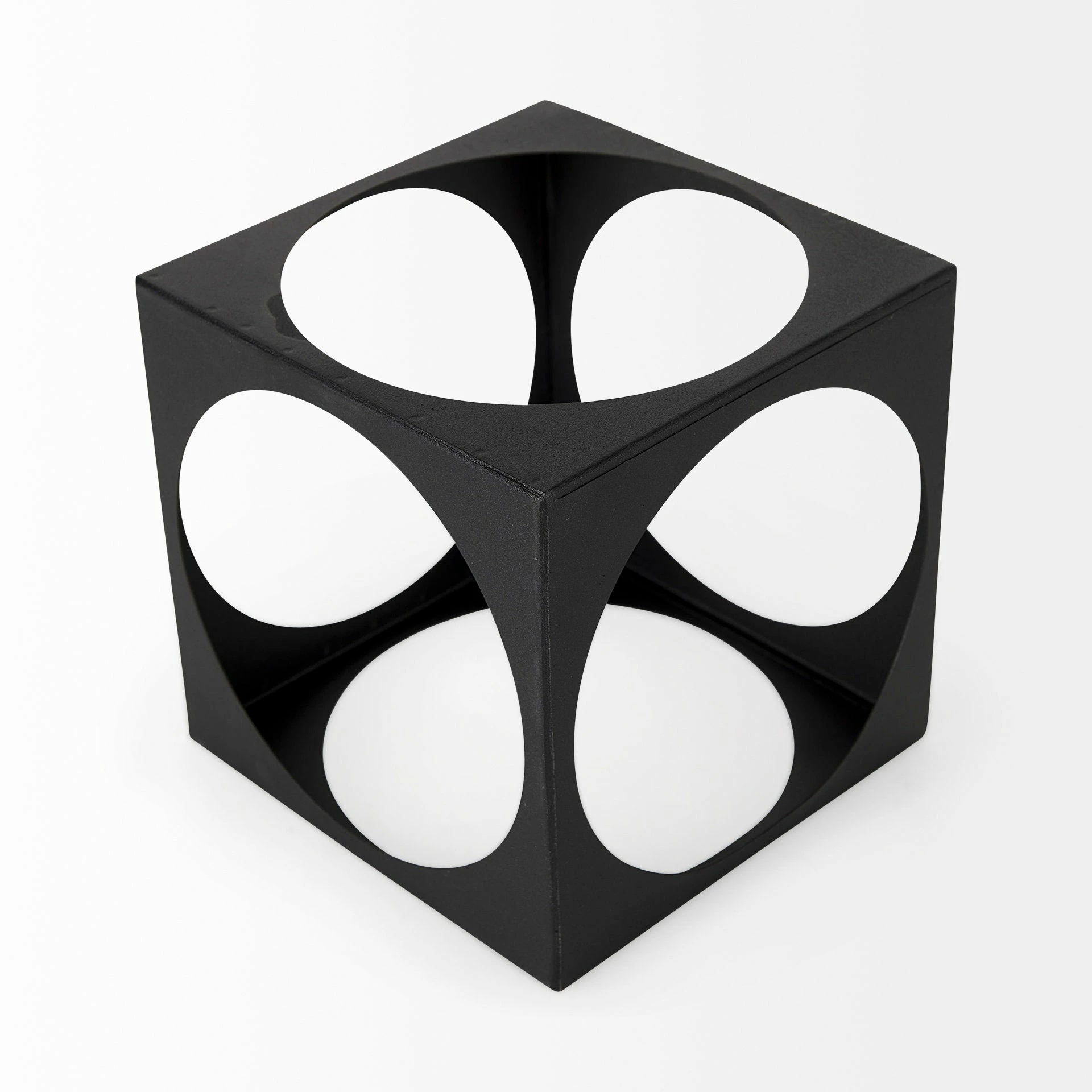 Outlet ๐ Mercana Trifolia 4.9L X 4.9W X 4.9H Matte Black Metal Small Square Decorative Object โ - Image 9